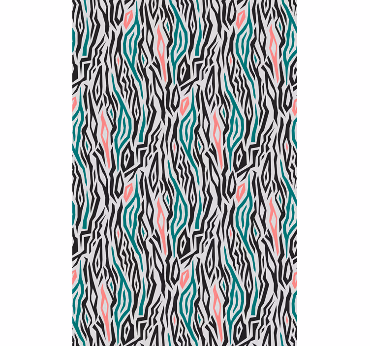 Papel de parede animais zebra azul e rosa - TenStickers