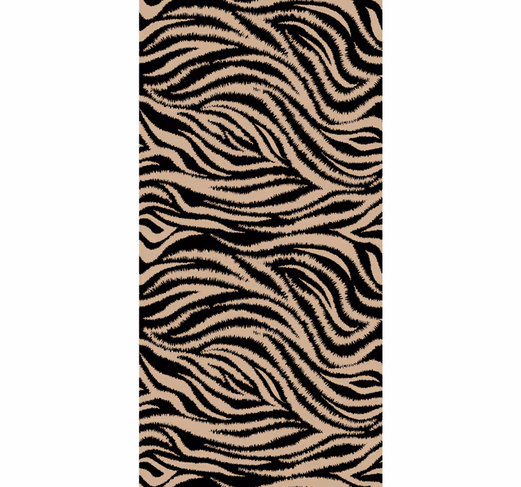 Papel de parede animais com padrão de listras de zebra - TenStickers