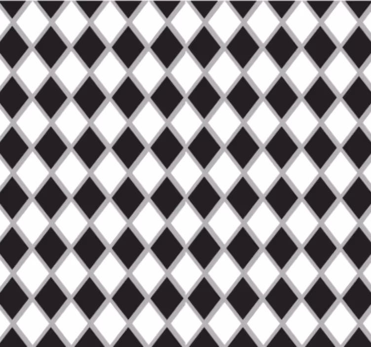 Papel de parede escritório diamantes preto e branco - TenStickers