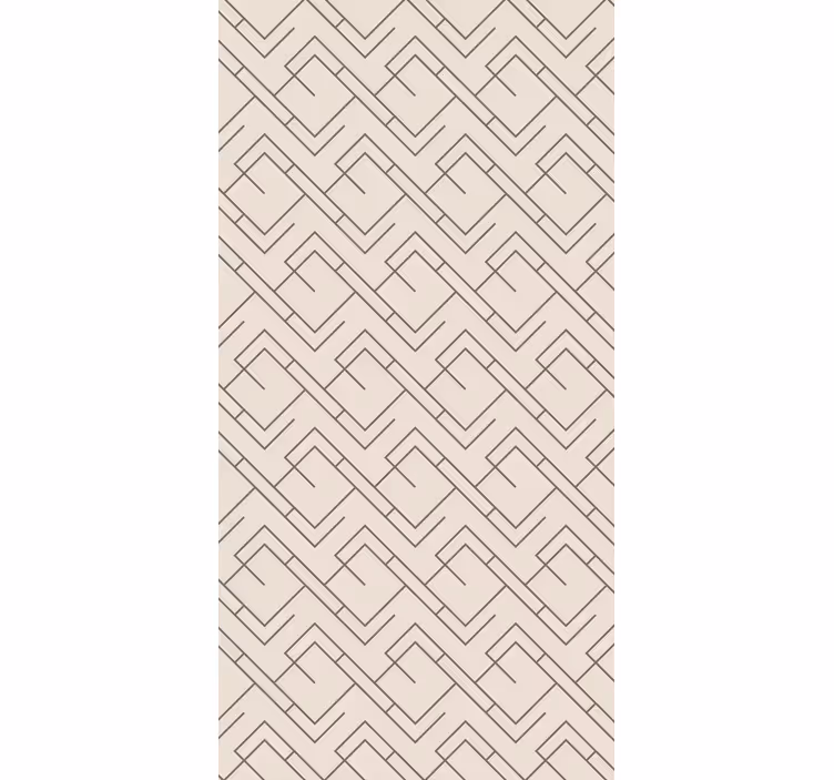 Papel de parede corredor com design de labirinto geométrico - TenStickers