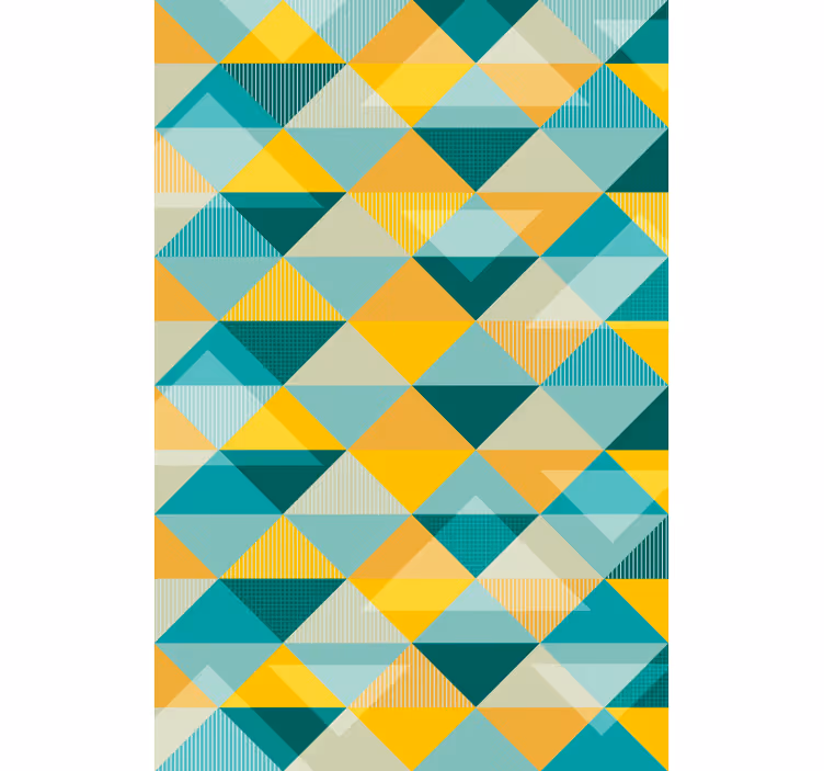 Papel de parede corredor padrão triângulo geométrico - TenStickers