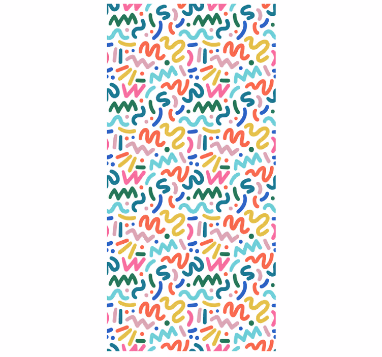 Papel de parede corredor formas coloridas abstratas - TenStickers
