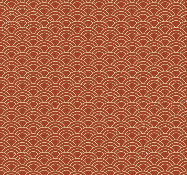 Papel de parede corredor onda japonesa estilo vintage - TenStickers