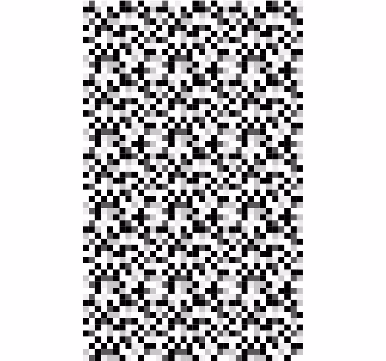 Papel de parede corredor padrão de pixels monocromáticos - TenStickers