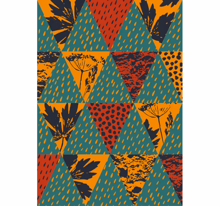 Papel de parede corredor arte geométrica da chuva - TenStickers