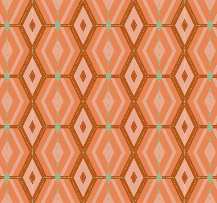 Papel de parede corredor em tons geométricos outonais - TenStickers