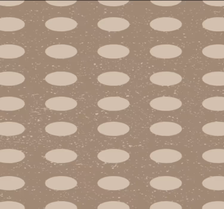 Papel de parede corredor padrão de círculos marrons - TenStickers