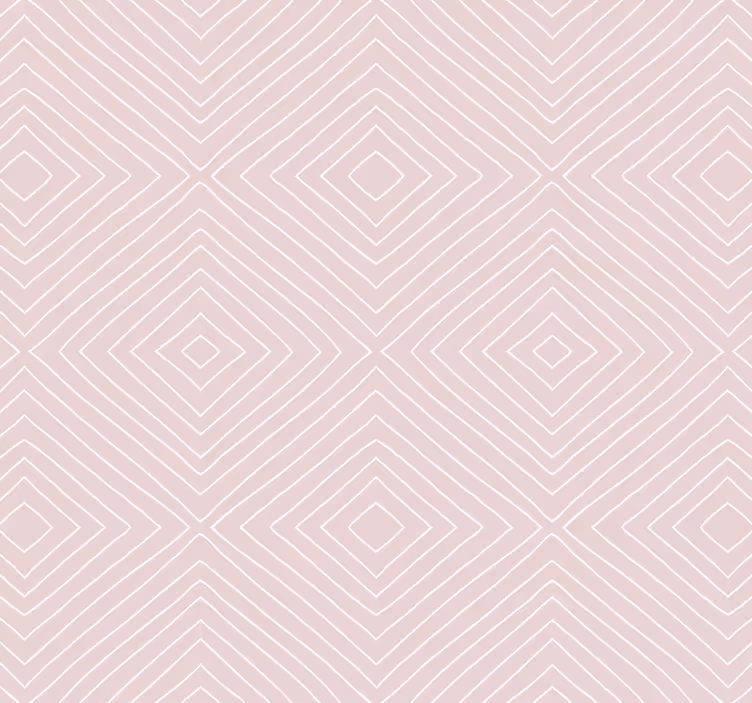 Papel de parede corredor padrão quadrado rosa minimalista - TenStickers