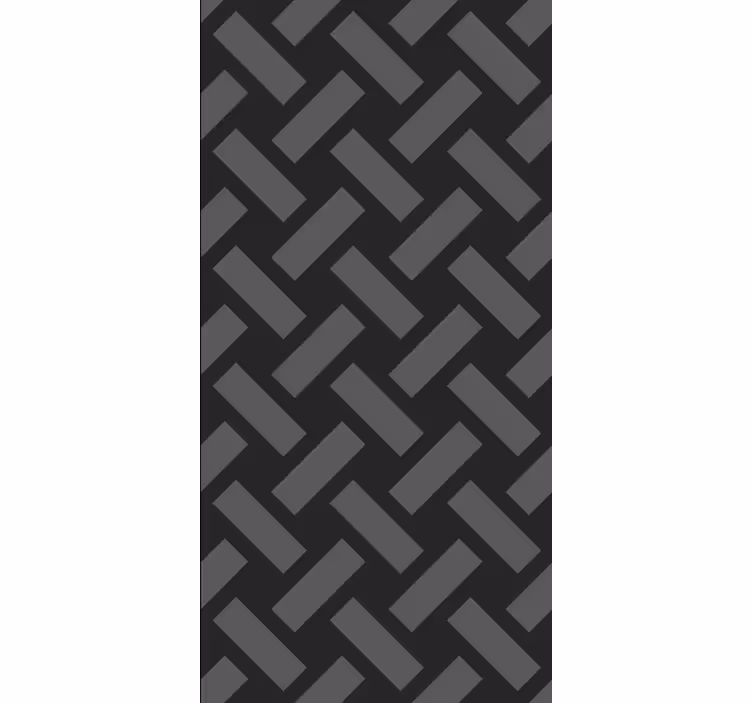 Papel de parede corredor padrão quadrado geométrico preto - TenStickers
