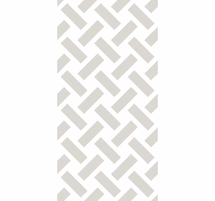 Papel de parede corredor padrão quadrado geométrico branco - TenStickers