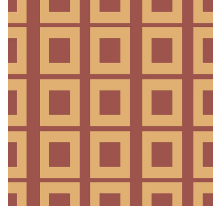 Papel de parede para sala de jantar com quadrados laranja - TenStickers