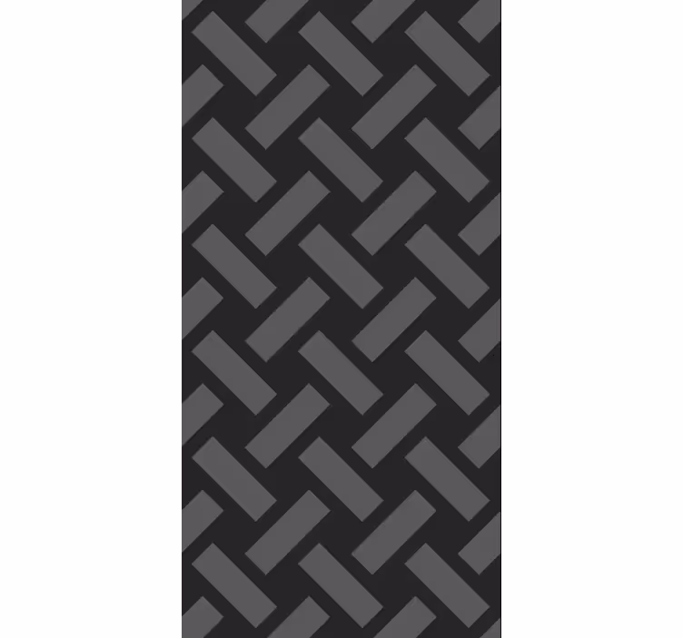 Papel de parede para sala de jantar quadrado geométrico preto - TenStickers