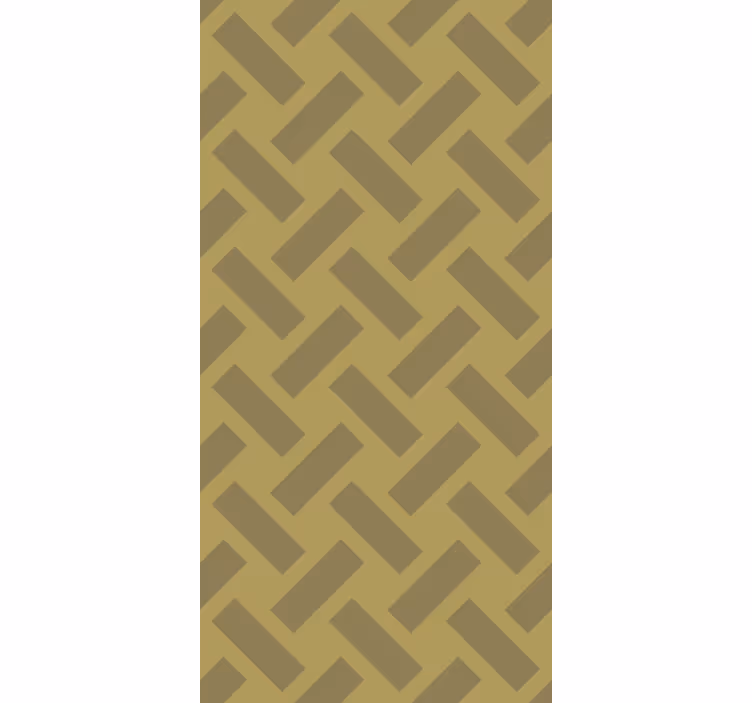Papel de parede para sala de jantar padrão amarelo geométrico - TenStickers