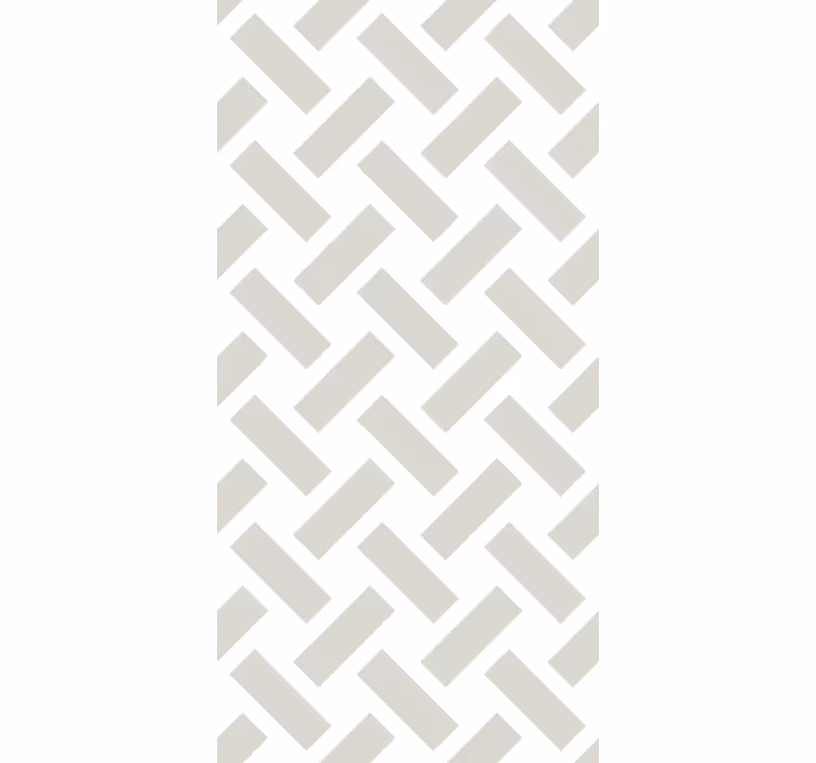 Papel de parede para sala de jantar padrão quadrado branco - TenStickers