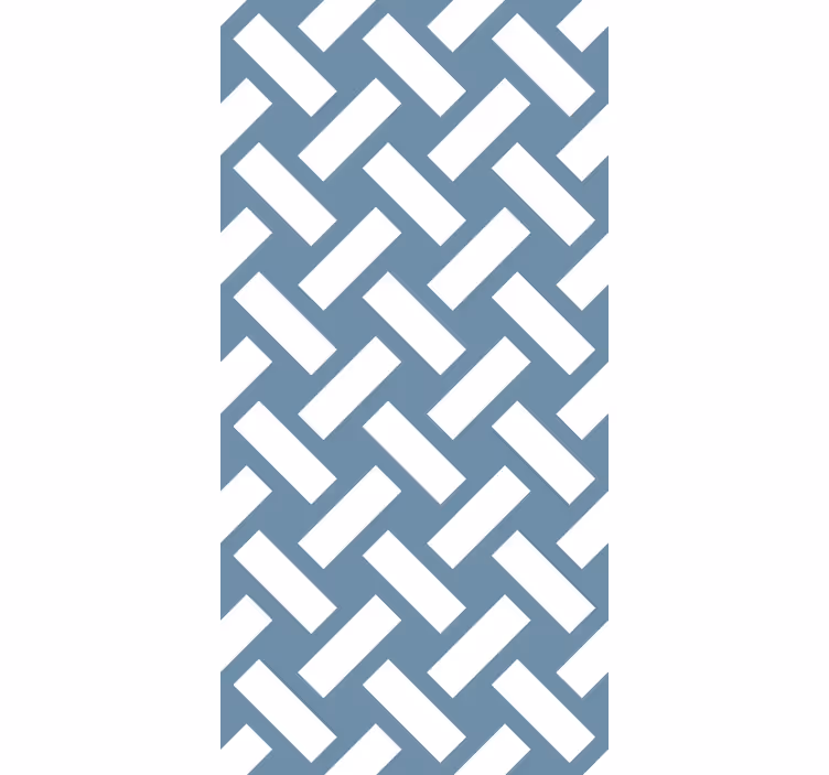 Papel de parede para sala de jantar padrão azul geométrico - TenStickers