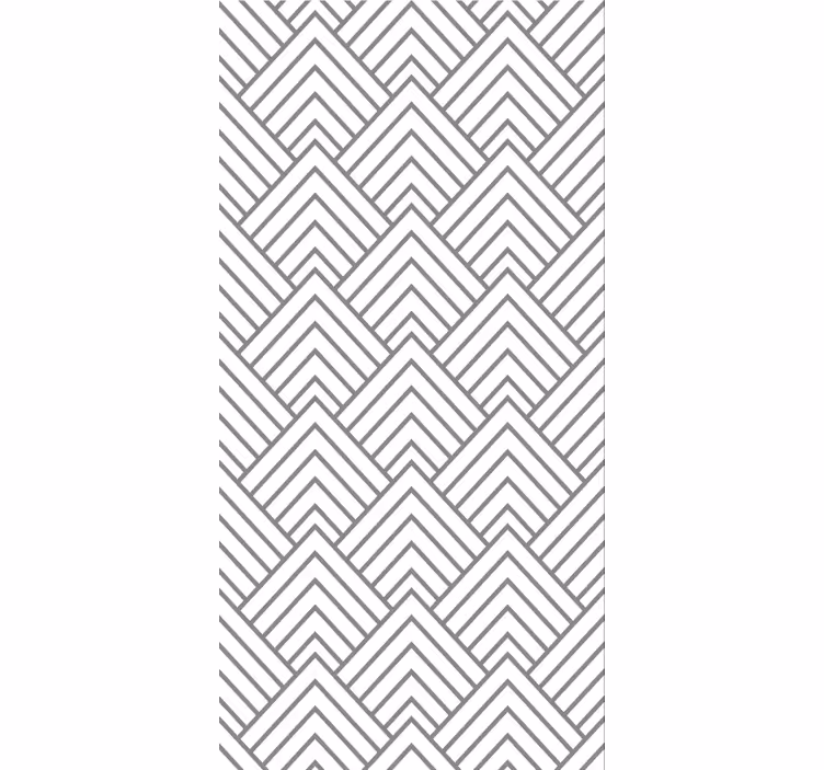 Papel de parede para sala de jantar padrão triângulo branco - TenStickers