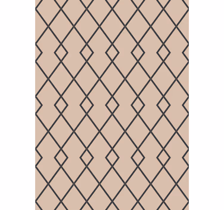 Papel de parede para sala de jantar diamante bege geométrico - TenStickers