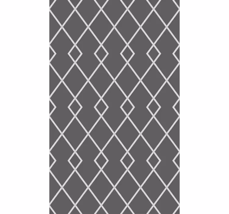 Papel de parede para sala de jantar diamante cinza e branco - TenStickers