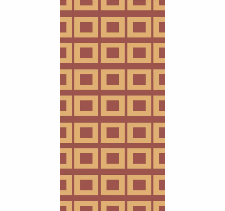Papel de parede para sala de jantar quadrados geométricos - TenStickers