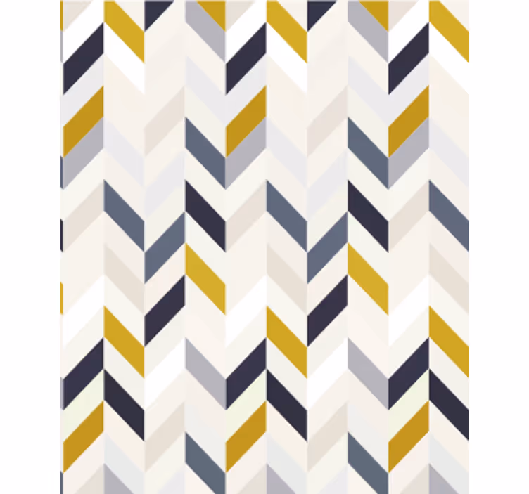 Papel de parede para sala de jantar padrão zigzag - TenStickers
