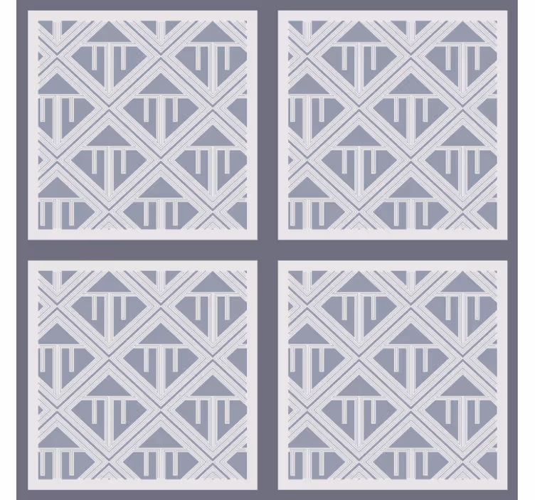Papel de parede para sala de jantar padrão geométrico - TenStickers