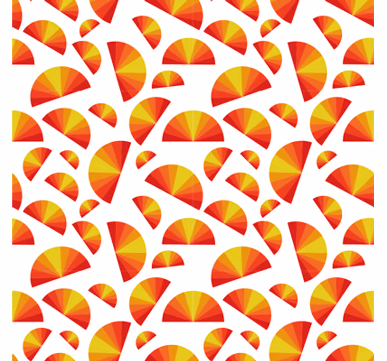 Papel de parede formas geométricas padrão circular - TenStickers