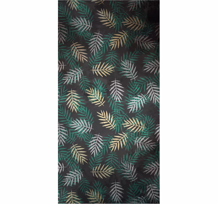 Papel de parede natureza padrão de folhagem tropical - TenStickers