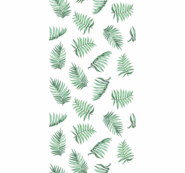 Papel de parede natureza folhas de palmeira verdes - TenStickers
