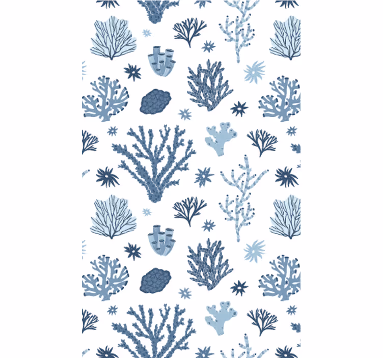 Papel de parede natureza padrão recife de coral - TenStickers