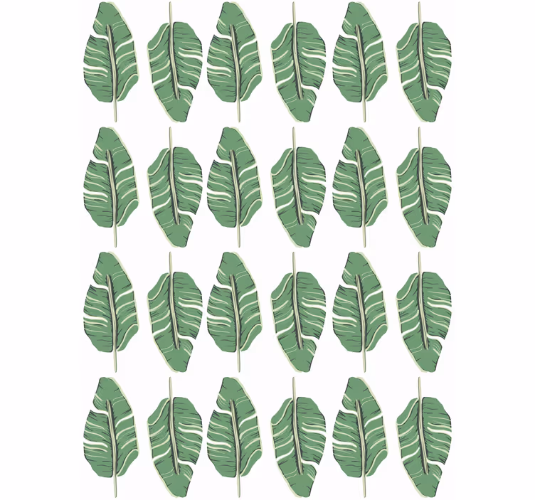 Papel de parede natureza com motivo de folhas opulentas - TenStickers