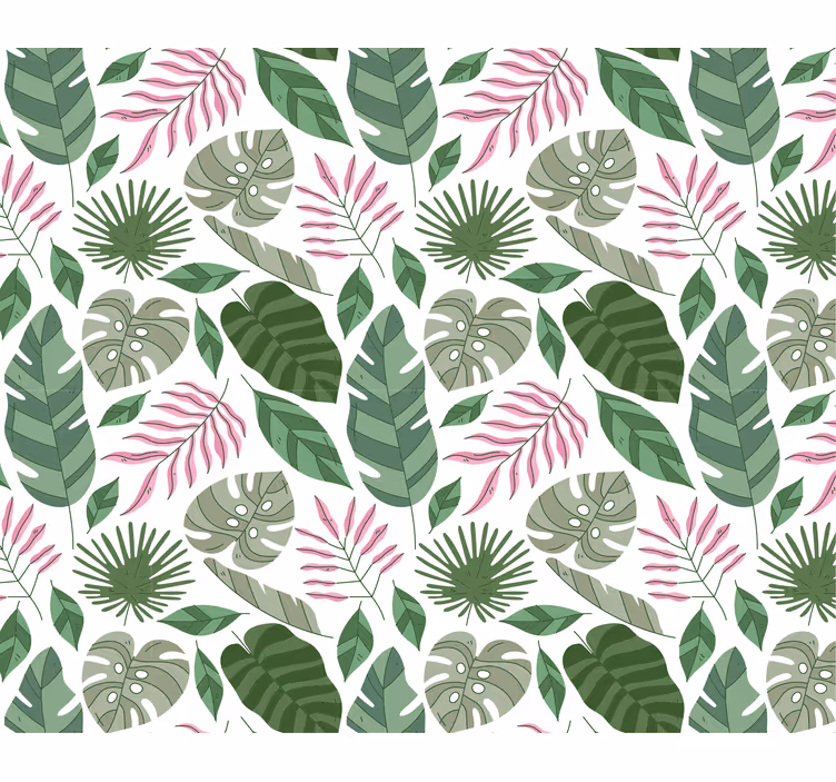 Papel de parede natureza com motivos de folhagens tropicais - TenStickers
