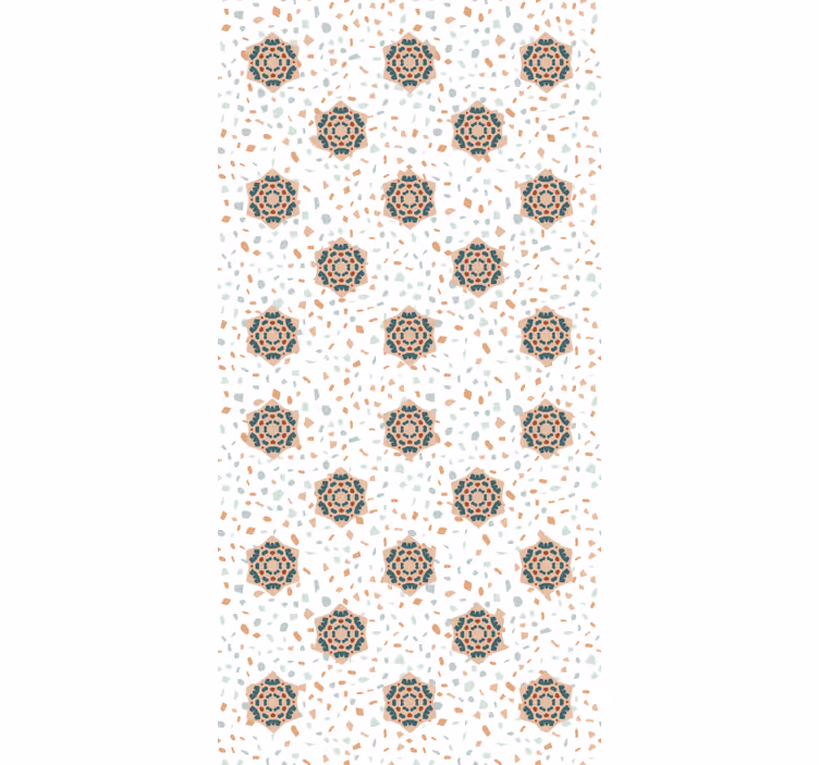 Papel de parede outras texturas terrazzo com flores - TenStickers
