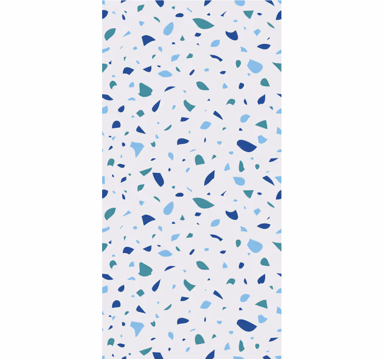 Papel de parede outras texturas tons de azul terrazzo - TenStickers