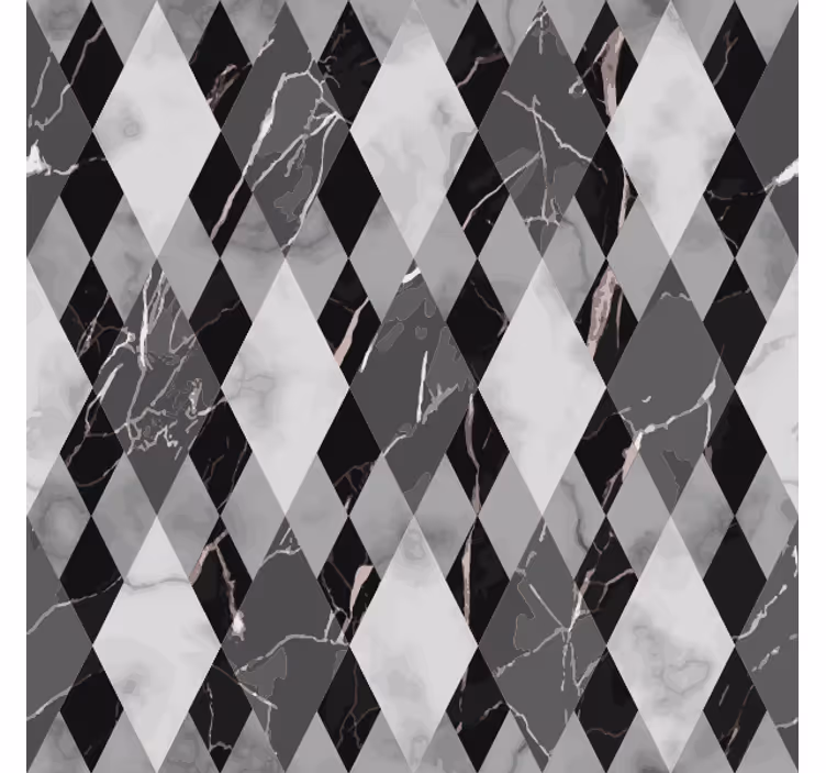 Papel de parede mármore padrão diamante escuro - TenStickers