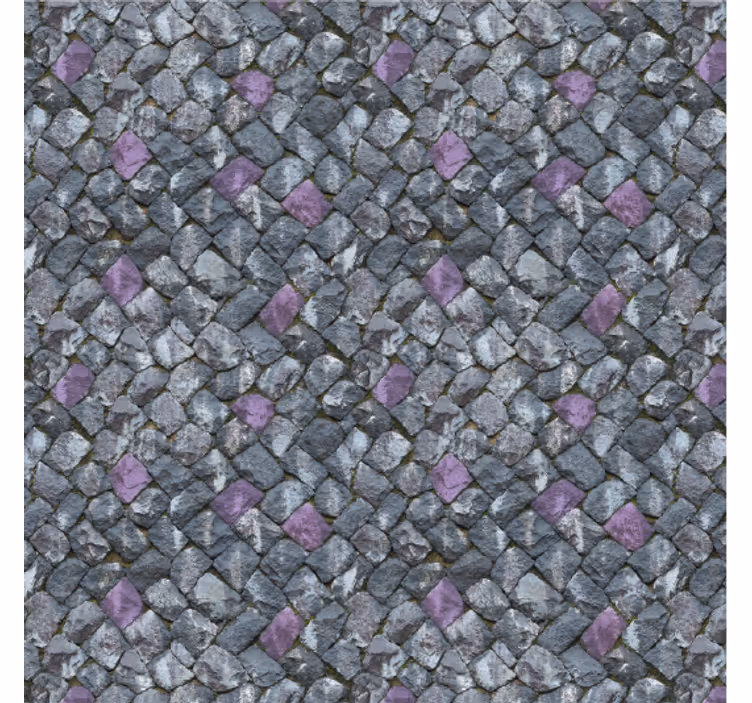 Papel de parede pedra pedras irregulares estilo kawaii - TenStickers