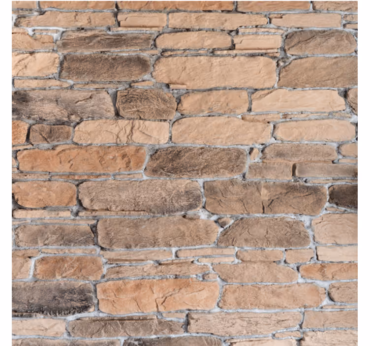 Papel de parede pedra padrão de tijolo realista - TenStickers
