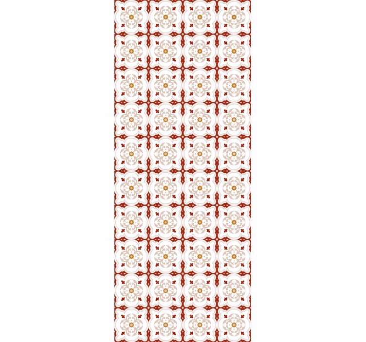 Papel de parede azulejo em formato de ladrinhos vermelhos - TenStickers