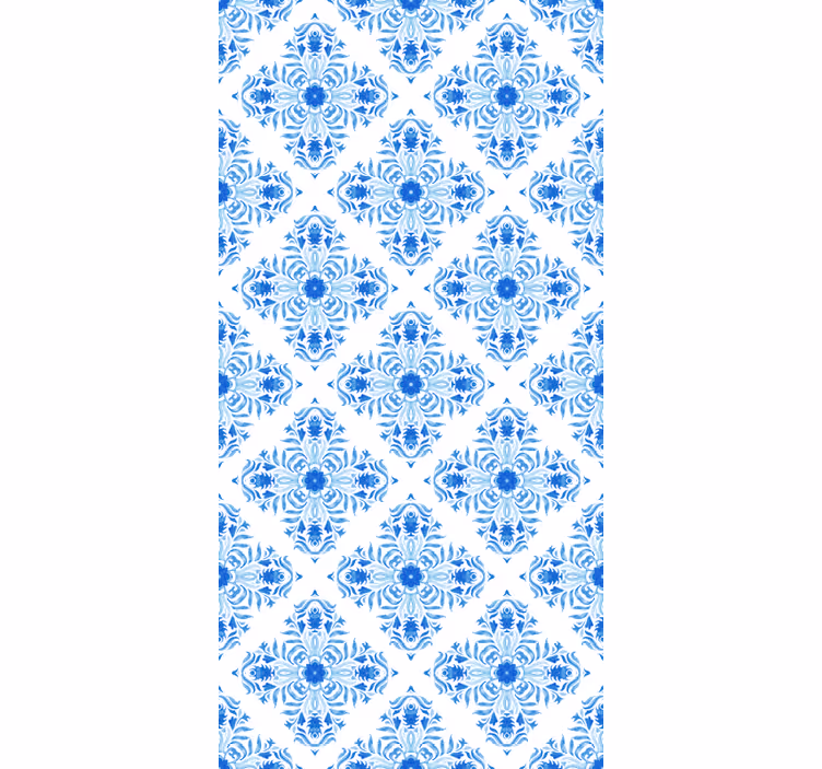 Papel de parede azulejo efeito azul fontaine - TenStickers