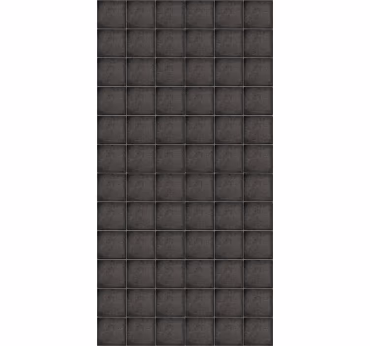 Papel de parede azulejo tijolos quadrados pretos de pedra - TenStickers