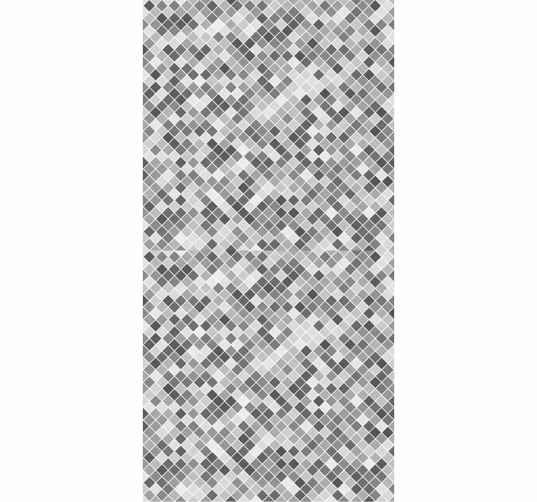 Papel de parede azulejo padrão quadrado em tons de cinza - TenStickers