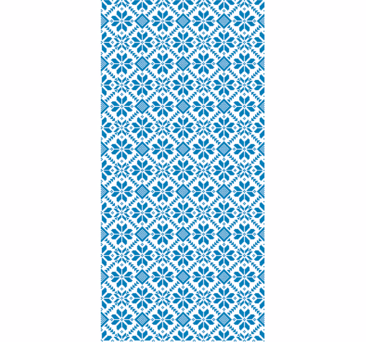 Papel de parede azulejo com padrão azul - TenStickers
