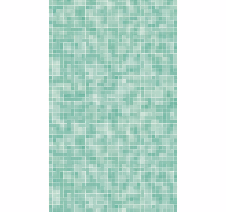 Papel de parede azulejo padrão mosaico menta - TenStickers