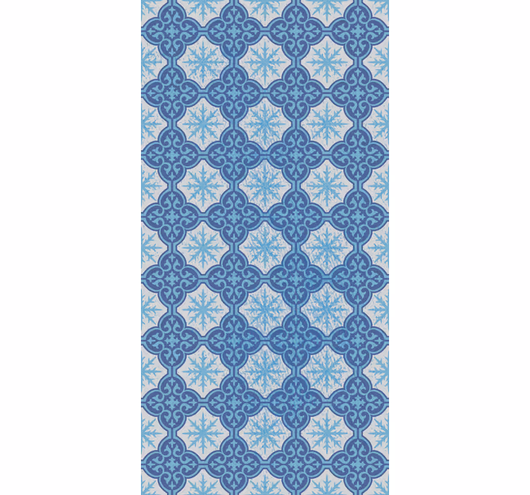 Papel de parede azulejo emblema de floco de neve - TenStickers