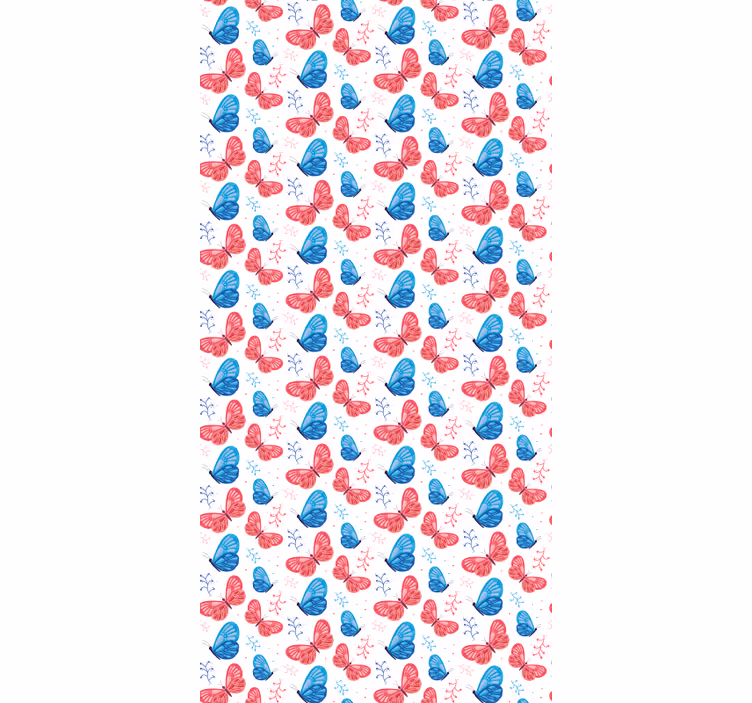 Papel de parede borboletas com galhos - TenStickers