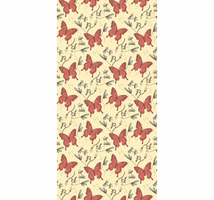 Papel de parede borboletas vintage - TenStickers