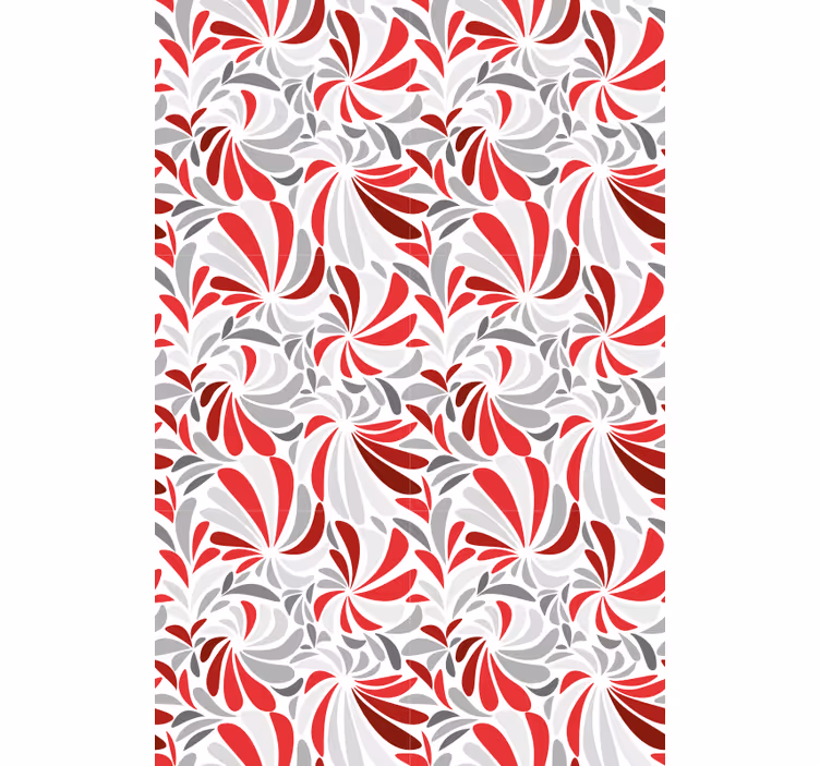 Papel de parede corredor com padrão floral espiral - TenStickers
