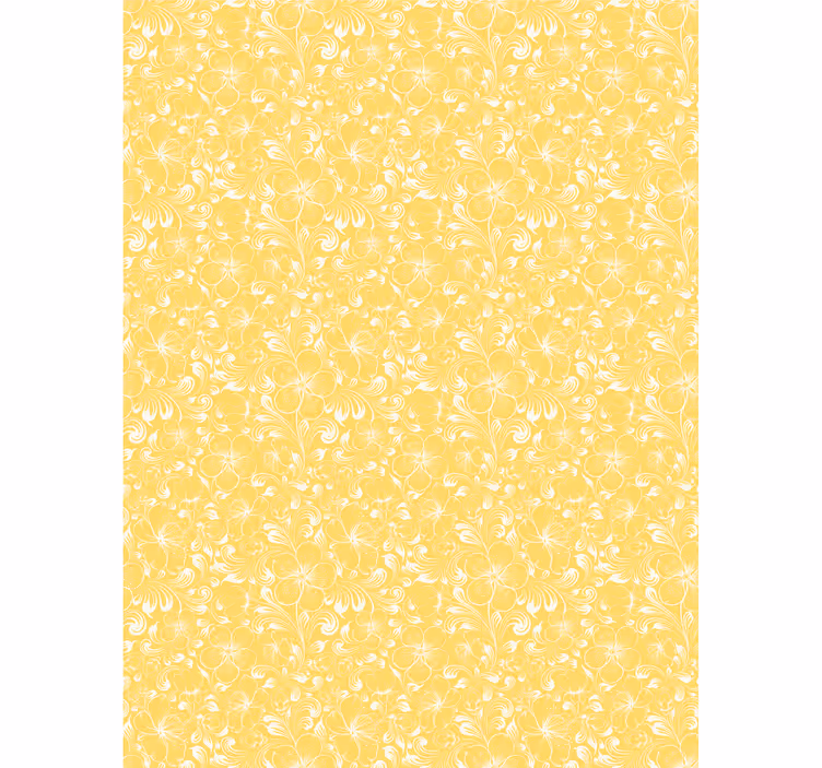 Papel de parede corredor com delicado motivo amarelo - TenStickers