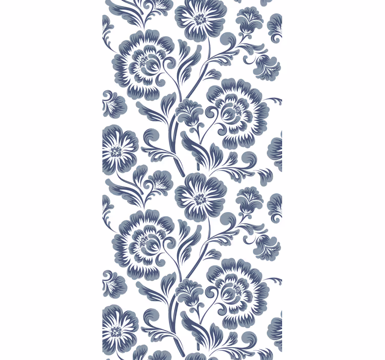 Papel de parede corredor com padrões cinza elegantes - TenStickers