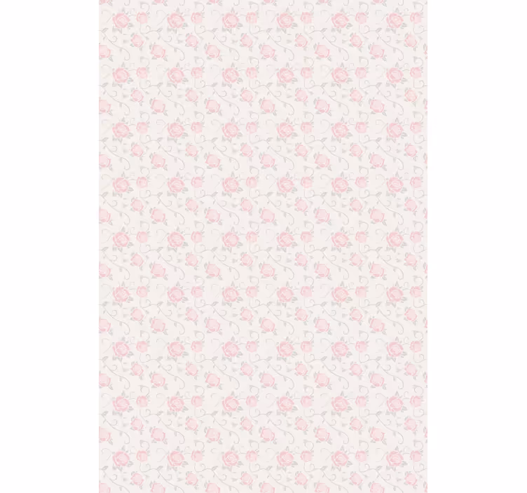 Papel de parede corredor rosas pink delicadas - TenStickers