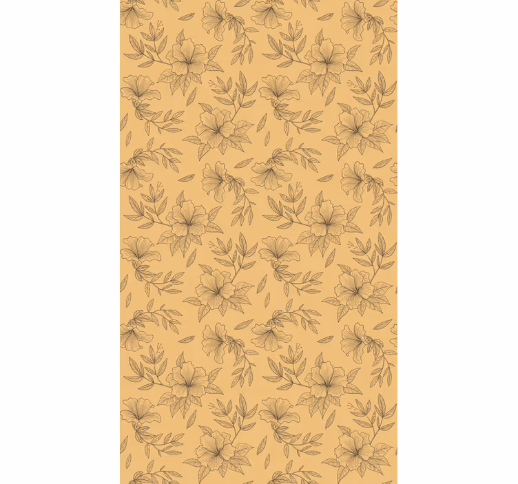 Papel de parede corredor com padrões estilizados bege - TenStickers